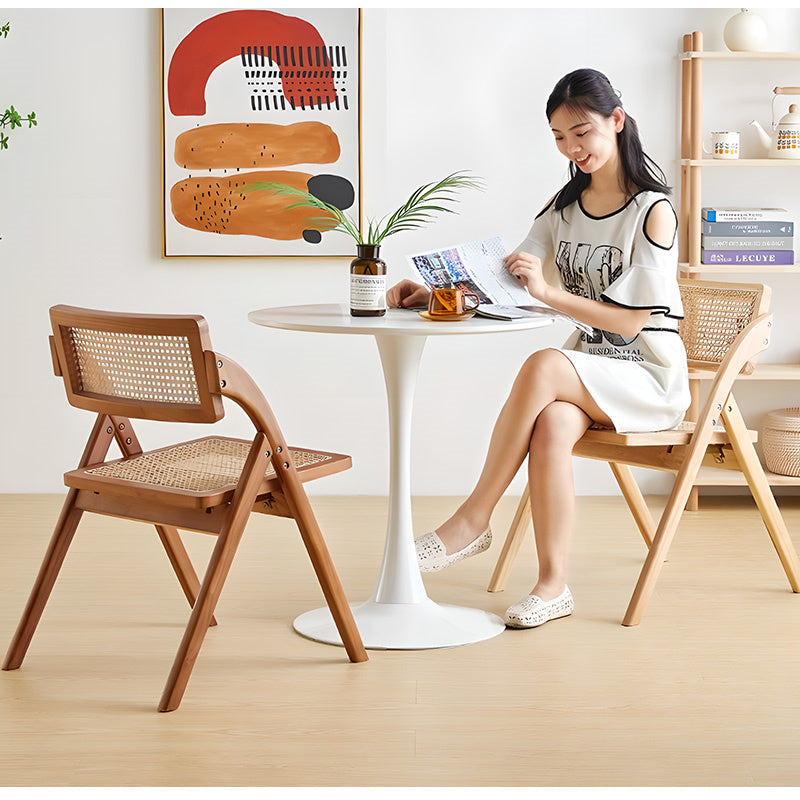 チェア,ダイニングチェア,折りたたみ,椅子,ラタン,天然木,ナチュラル,無垢材,自然な風合い