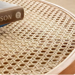 Casaconer | ローテーブル・ガラス・木製・モールガラス・ラタン・おしゃれ・北欧・ナチュラル・シンプル・レトロ調・リビング・収納・80