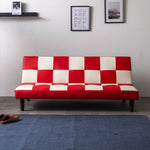 ソファー ソファ おすすめ ソファーベッド シングル 幅170cm 3人掛け パッチワーク ファブリック ソファーベット ソファー コンパクト 合皮 市松 おしゃれ かわいい ロータイプ おすすめ