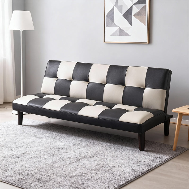 ソファー ソファ おすすめ ソファーベッド シングル 幅170cm 3人掛け パッチワーク ファブリック ソファーベット ソファー コンパクト 合皮 市松 おしゃれ かわいい ロータイプ おすすめ