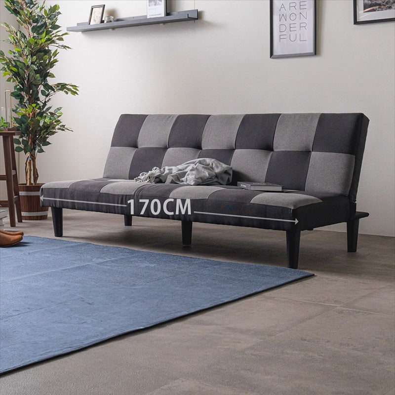 ソファー ソファ おすすめ ソファーベッド シングル 幅170cm 3人掛け パッチワーク ファブリック ソファーベット ソファー コンパクト 合皮 市松 おしゃれ かわいい ロータイプ おすすめ