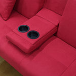 ソファー ソファ おすすめ ソファーベッド 幅170cm ファブリック 3人掛け テーブル付き コンパクト ファブリック ドリンクホルダー付き 脚付き グレー ブラウン