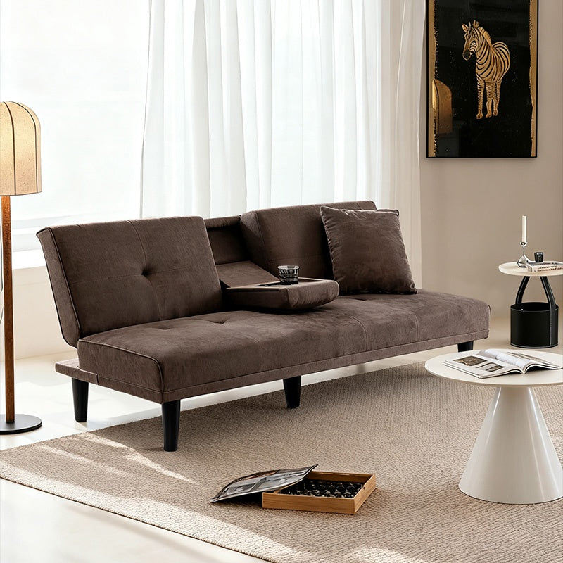 ソファー ソファ おすすめ ソファーベッド 幅170cm ファブリック 3人掛け テーブル付き コンパクト ファブリック ドリンクホルダー付き 脚付き グレー ブラウン