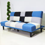 ソファー ソファ ソファーベッド 幅168cm 2人掛け ファブリック 脚付き リクライニング フロアソファ 北欧 可愛い リビング 新生活 1人暮らし コンパクト おしゃれ おすすめ マルチカラー ブルー