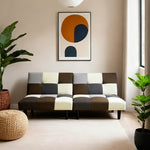 ソファー ソファベッド ソファーベッド 3人掛け 分割 幅180cm パッチワーク3WAY 2人用 1人用 おしゃれ 二分割 ブルー レッド 脚付き 一人掛けが2個 ファブリック 布 布製 コンパクト シングル