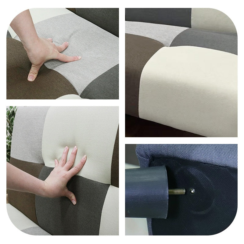 ソファー ソファベッド ソファーベッド 3人掛け 分割 幅180cm パッチワーク3WAY 2人用 1人用 おしゃれ 二分割 ブルー レッド 脚付き 一人掛けが2個 ファブリック 布 布製 コンパクト シングル