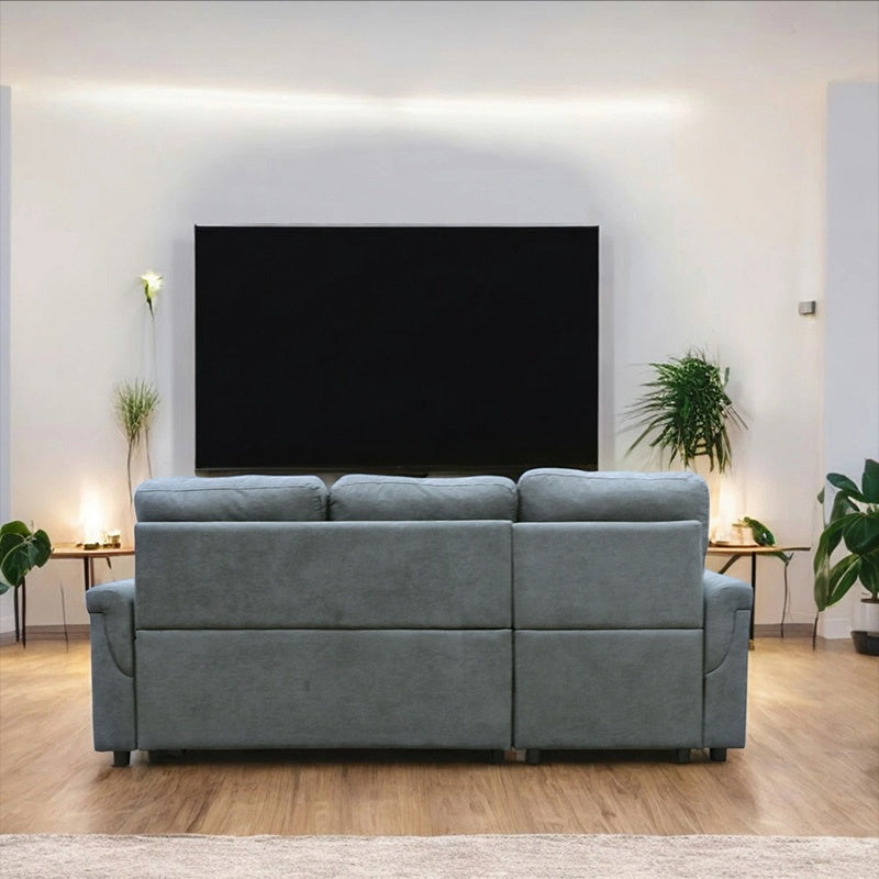 ソファーベッド・収納付き・カウチソファー・3人掛け・布製・グレー・北欧風・リビング・寝室・大きい・usb・おしゃれ・7日内出荷