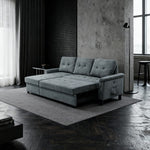 ソファーベッド・収納付き・カウチソファー・3人掛け・布製・グレー・北欧風・リビング・寝室・大きい・usb・おしゃれ・7日内出荷