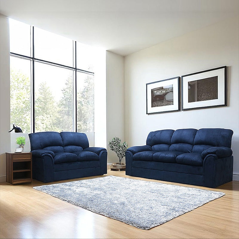 ソファ・ソファー・ 幅約200cm・2人掛け/3人掛け・ファブリック・シンプルデザイン・ネイビー・脚付き・肘掛け・おしゃれ・7日内出荷