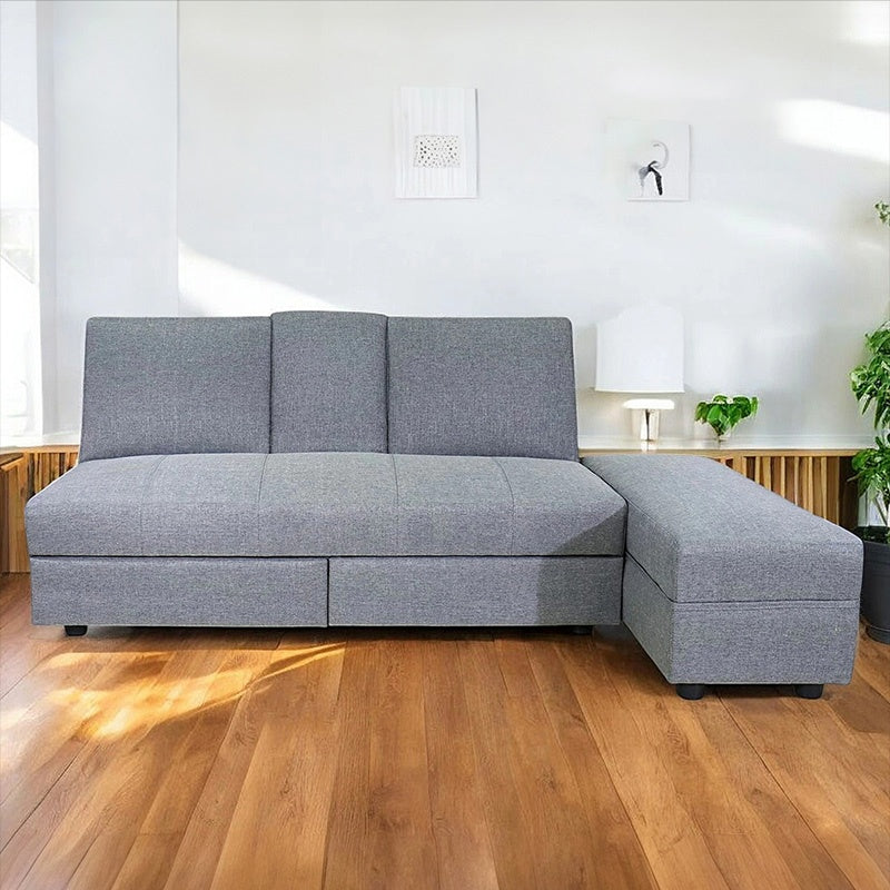 ソファーベッド・収納付き・カウチソファ・3人掛け・ソファーセット・シンプル・コンパクト・北欧スタイル・ファブリック・引き出し付き・テーブル付き・グレー・ブラウン・おしゃれ・7日内出荷