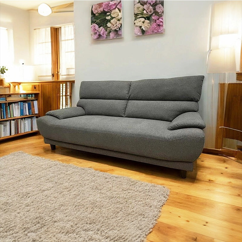 ソファー ソファ・ソファー・布張りソファ・ワイド・広め・ハイバック・幅約190cm・おしゃれ・3人用・3人掛け・おしゃれ・背もたれ分割・グレー・脚付き・ファブリック・北欧・7日内出荷