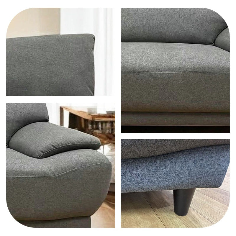 ソファー ソファ・ソファー・布張りソファ・ワイド・広め・ハイバック・幅約190cm・おしゃれ・3人用・3人掛け・おしゃれ・背もたれ分割・グレー・脚付き・ファブリック・北欧・7日内出荷