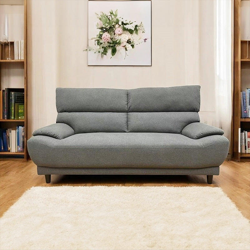 ソファー ソファ・ソファー・布張りソファ・ワイド・広め・ハイバック・幅約190cm・おしゃれ・3人用・3人掛け・おしゃれ・背もたれ分割・グレー・脚付き・ファブリック・北欧・7日内出荷