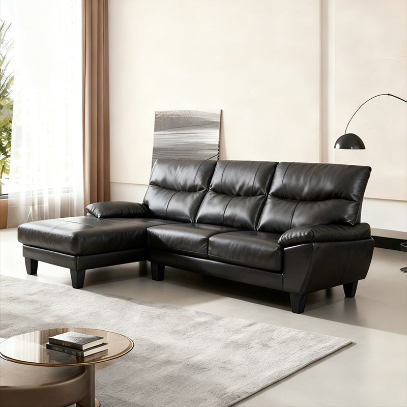 ソファー ソファ おすすめ ソファー カウチソファ 本革 3人掛け 黒 ブラック レザー シェーズロング ハイバック おすすめ 脚付き 大きめ ソファ 北欧 ヴィンテージ おしゃれ 三人掛け