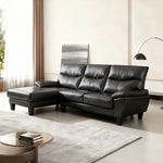 ソファー ソファ おすすめ ソファー カウチソファ 本革 3人掛け 黒 ブラック レザー シェーズロング ハイバック おすすめ 脚付き 大きめ ソファ 北欧 ヴィンテージ おしゃれ 三人掛け