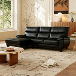 ソファー ソファ おすすめ ソファー カウチソファ 本革 3人掛け 黒 ブラック レザー シェーズロング ハイバック おすすめ 脚付き 大きめ ソファ 北欧 ヴィンテージ おしゃれ 三人掛け