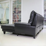 ソファー ソファ おすすめ ソファー カウチソファ 本革 3人掛け 黒 ブラック レザー シェーズロング ハイバック おすすめ 脚付き 大きめ ソファ 北欧 ヴィンテージ おしゃれ 三人掛け