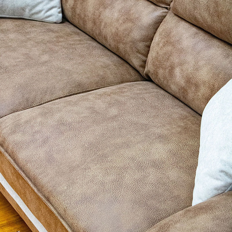 ソファー ソファ おすすめ ソファー ソフトレザー 幅193cm 大きい 3人掛け クッション付き 肘付き デザイン キャメルブラウン