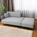 ソファー 3人掛け カウチソファ おすすめ オットマン 肘付き 片側アームレスト レイアウト自由 ソファー クッション付き ソファーベッド ファブリック