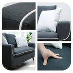 ソファー おすすめ 3人掛け ソファ 幅183cm スタイリッシュ 3人掛け おしゃれ 三人掛け sofa リビングソファ グレー ミッドセンチュリー コンパクト ヴィテージ風 かわいい 布張りソファー