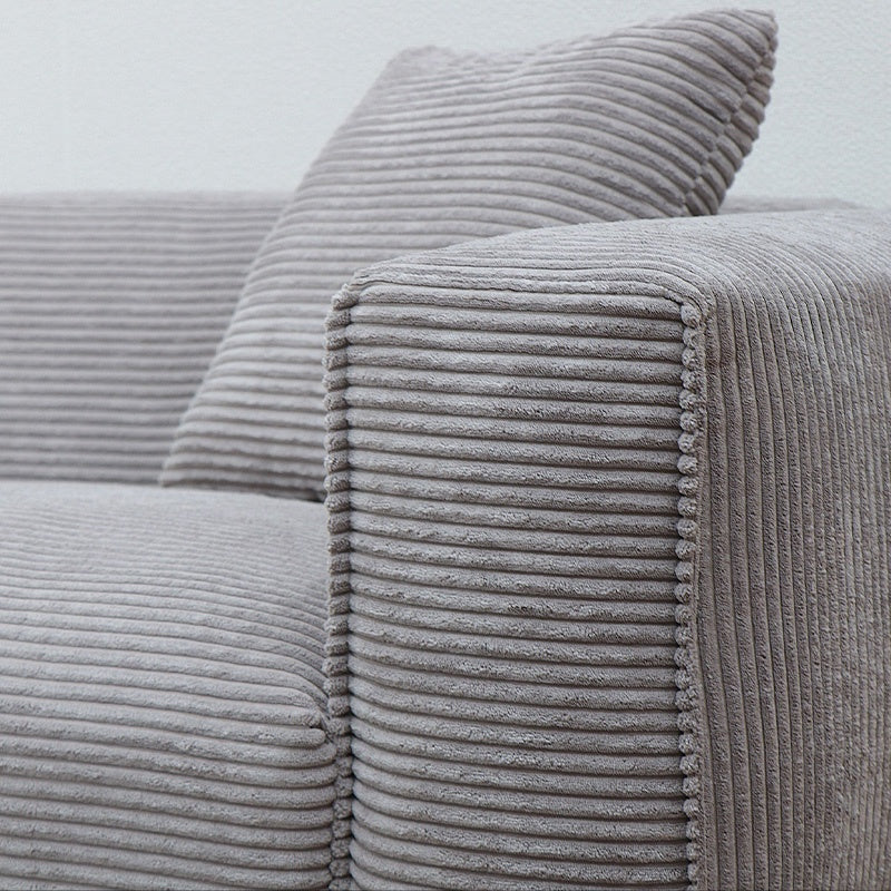 ソファ ソファー 幅190cm 3人掛け 3人用 コーデュロイ ファブリック 布 シンプルデザイン グレー 脚付き 肘掛け おしゃれ