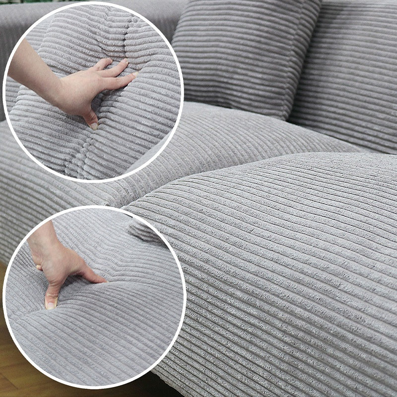 ソファ ソファー 幅190cm 3人掛け 3人用 コーデュロイ ファブリック 布 シンプルデザイン グレー 脚付き 肘掛け おしゃれ