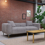 ソファ ソファー 幅190cm 3人掛け 3人用 コーデュロイ ファブリック 布 シンプルデザイン グレー 脚付き 肘掛け おしゃれ