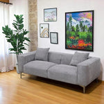 ソファ ソファー 幅190cm 3人掛け 3人用 コーデュロイ ファブリック 布 シンプルデザイン グレー 脚付き 肘掛け おしゃれ