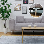 ソファ ソファー 幅190cm 3人掛け 3人用 コーデュロイ ファブリック 布 シンプルデザイン グレー 脚付き 肘掛け おしゃれ