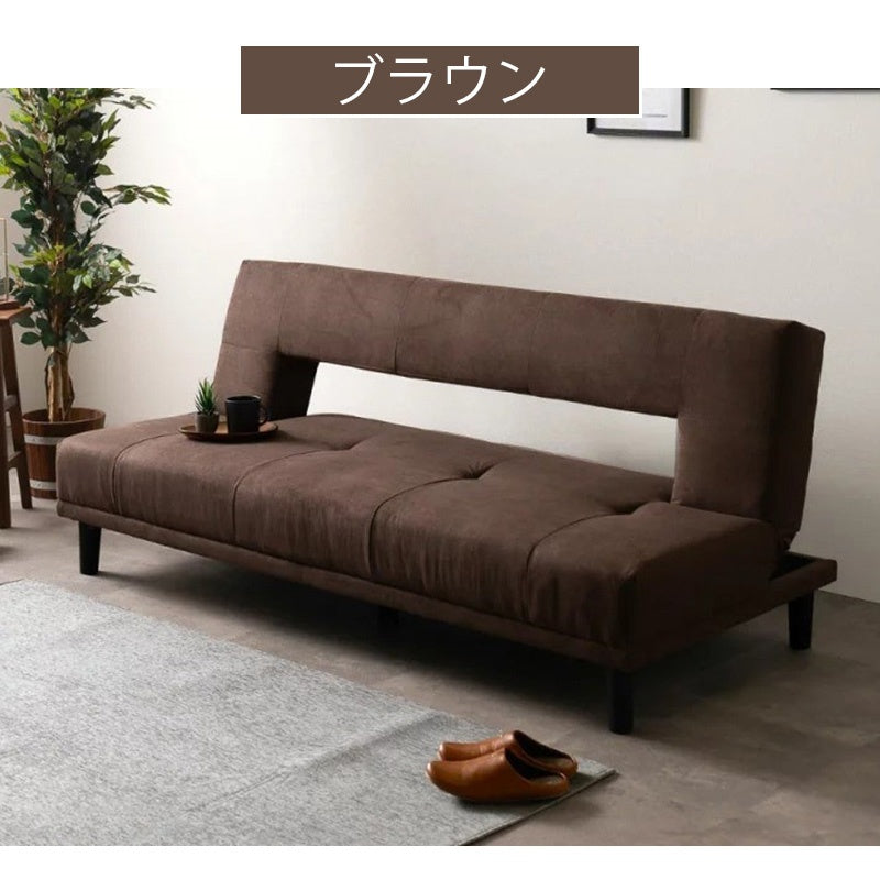 ソファーベッド 3人掛け 幅180cm シングル リクライニング 布製 グレー ブラウン 脚付き シンプル モダン おしゃれ おすすめ リビング 北欧風