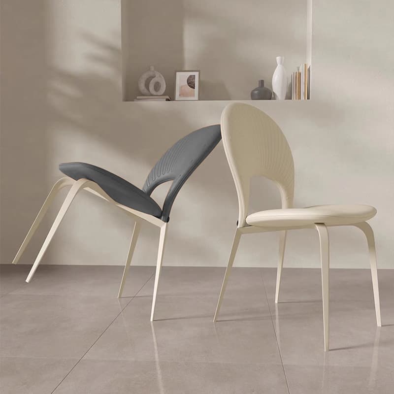 Casaconer | ダイニングチェア・レザー・チェアー・カフェ・おしゃれ・4脚セット・椅子・チェア・イス・北欧・ヴィンテージ・合皮・シンプル・ダイニングチェアー・ダイニング・椅子・グレー・リビング・在宅ワーク・業務用