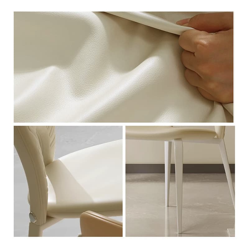 Casaconer | ダイニングチェア・レザー・チェアー・カフェ・おしゃれ・4脚セット・椅子・チェア・イス・北欧・ヴィンテージ・合皮・シンプル・ダイニングチェアー・ダイニング・椅子・グレー・リビング・在宅ワーク・業務用