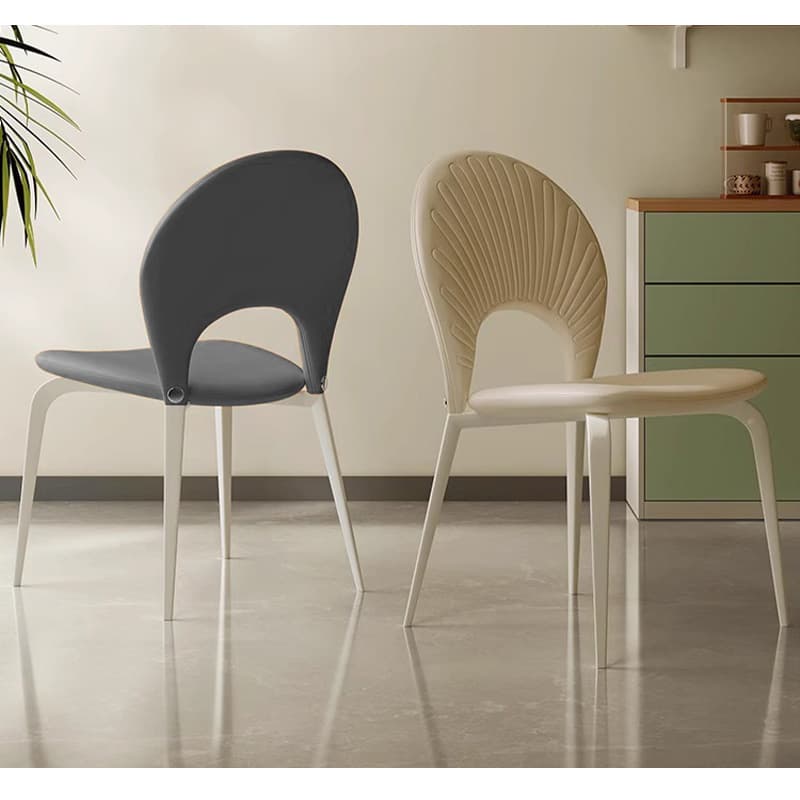 Casaconer | ダイニングチェア・レザー・チェアー・カフェ・おしゃれ・4脚セット・椅子・チェア・イス・北欧・ヴィンテージ・合皮・シンプル・ダイニングチェアー・ダイニング・椅子・グレー・リビング・在宅ワーク・業務用