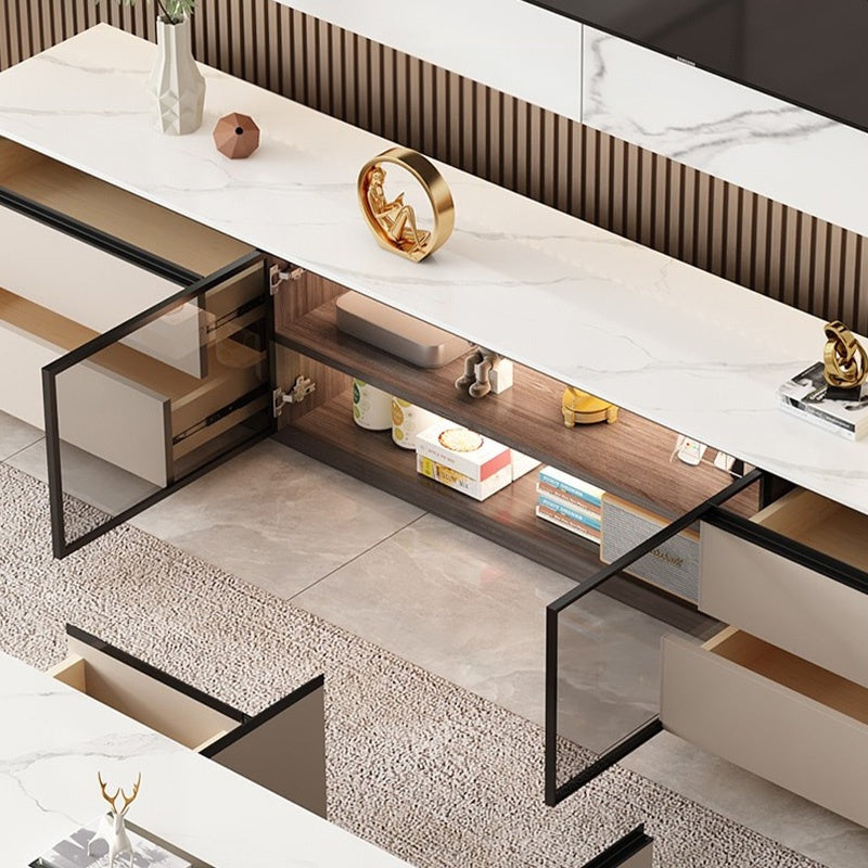 テレビ台 ローボード 160/180cm 完成品 セラミック天板 テレビボード 収納棚 リビング テレビラック パソコン台 大容量 収納 セラミック 奥行き35cm おしゃれ TVボード モダン リビング収納 収納棚 引き出し 北欧 オシャレ 韓国 グレー 高級感