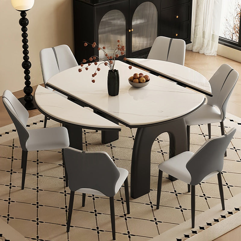 ダイニングテーブル 伸縮 6人 セラミック 丸 丸テーブル おしゃれ 120 4人 大理石柄 セラミックテーブル テーブル 食卓テーブル耐熱 食事テーブル リビングテーブル 4人用 高級感 新生活 北欧白 黒 ホワイト ブラック
