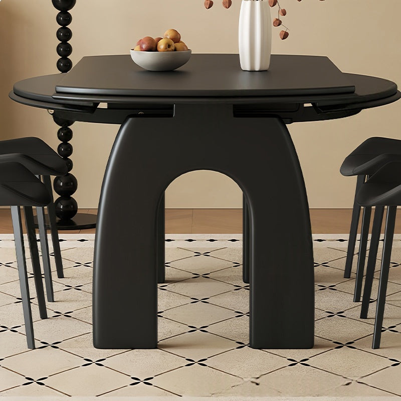 ダイニングテーブル 伸縮 6人 セラミック 丸 丸テーブル おしゃれ 120 4人 大理石柄 セラミックテーブル テーブル 食卓テーブル耐熱 食事テーブル リビングテーブル 4人用 高級感 新生活 北欧白 黒 ホワイト ブラック