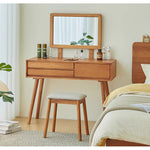 Casaconer | 化粧台・デスク・ドレッサー・テーブル・メイクテーブル・カフェ・おしゃれ・卓上・コンパクト・木製・木・幅80cm・省スペース・収納・スリム・鏡台・パソコンデスク・ワンルーム・一人暮らし・可愛い・北欧・ナチュラル・引き出し付き