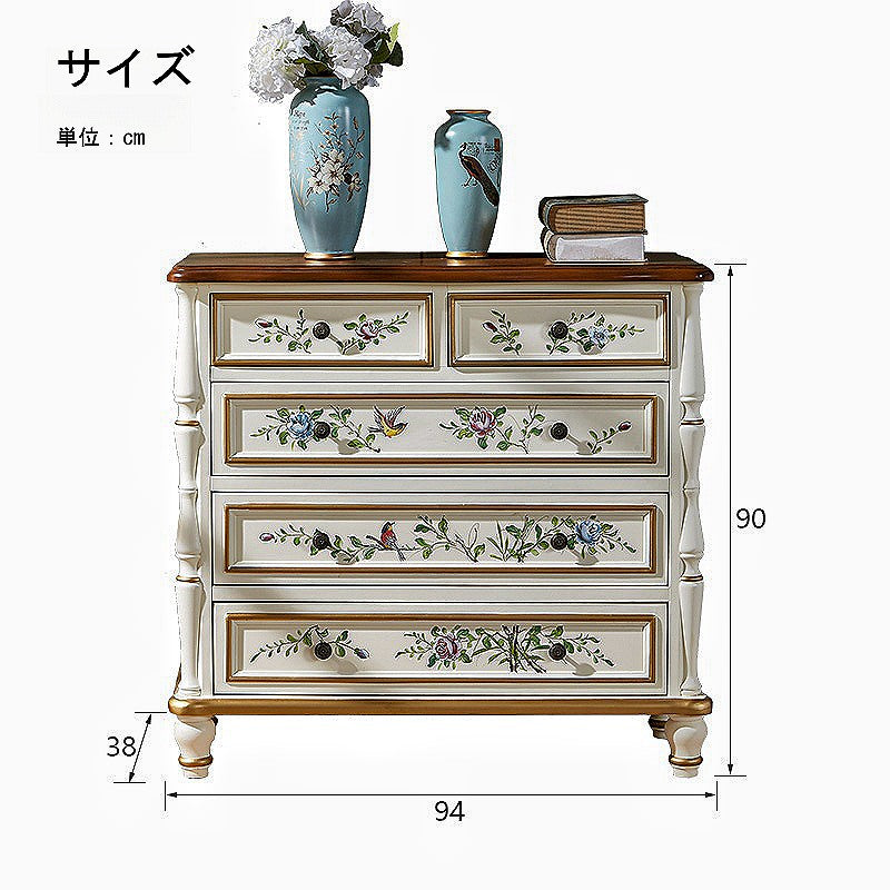 Casaconer | ほぼ完成品・脚の取り付けが必要・キッチン収納・シェルフ・キッチンラック・キャビネット・食器収納棚・食器棚・キッチンボード・コンパクト・ラック・ファックス台・FAX台・電話台・レディース・可愛いデザイン・姫系・女の子・食器収納・かわいい