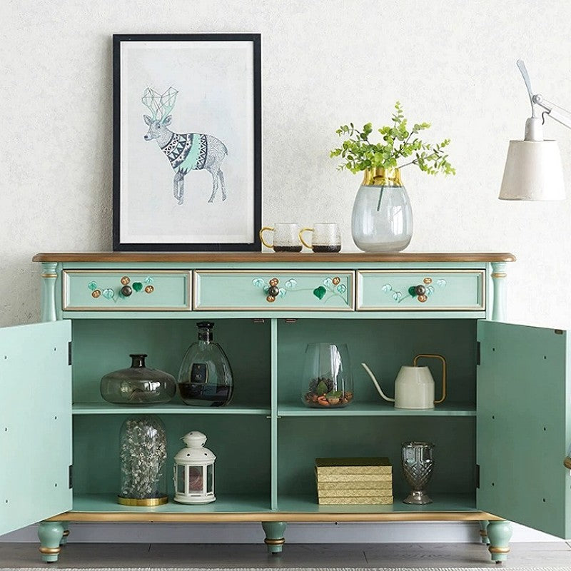 Casaconer | ほぼ完成品・脚の取り付けが必要・キッチン収納・シェルフ・キッチンラック・キャビネット・食器収納棚・食器棚・キッチンボード・コンパクト・ラック・ファックス台・FAX台・電話台・レディース・可愛いデザイン・姫系・女の子・食器収納・かわいい