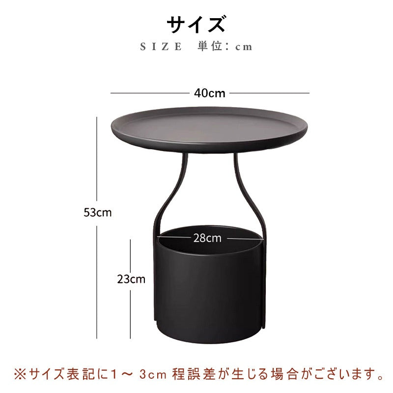 金属製 ベッドサイドテーブル スチール 幅40cm シンプル モダン 小型 収納 置き台 ナイトテーブル 寝室用 ホワイト ブラック オレンジ クリーム風 サイドテーブル 家具 省スペース 北欧風 韓国風 おしゃれ