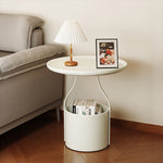 金属製 ベッドサイドテーブル スチール 幅40cm シンプル モダン 小型 収納 置き台 ナイトテーブル 寝室用 ホワイト ブラック オレンジ クリーム風 サイドテーブル 家具 省スペース 北欧風 韓国風 おしゃれ