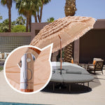 Casaconer | ガーデンパラソル・手動開閉タイプ・丸・幅180cm・日よけ・雨よけ対応・アウトドア
