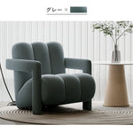 パーソナルチェア・1人掛け・ソファ・ファブリック・クリーム風・ローソファー・北欧風・1人暮らし