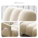 パーソナルチェア・1人掛け・ソファ・ファブリック・クリーム風・ローソファー・北欧風・1人暮らし