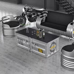 スチール製 収納ローボード ローテーブル インダストリアル コンテナ風 デザイン 収納キャビネット ロータイプ 多目的収納 オフィス イエロー シルバー 幅100cm/140cm おしゃれ