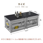 スチール製 収納ローボード ローテーブル インダストリアル コンテナ風 デザイン 収納キャビネット ロータイプ 多目的収納 オフィス イエロー シルバー 幅100cm/140cm おしゃれ