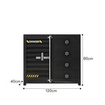 カウンターキャビネット スチール製 インダストリアルデザイン コンテナ風 収納キャビネット バーカウンター サイドボード カフェ 店舗用 幅80cm/120cm ブラック おしゃれ