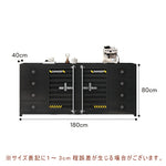 カウンターキャビネット スチール製 インダストリアルデザイン コンテナ風 収納キャビネット バーカウンター サイドボード カフェ 店舗用 幅80cm/120cm ブラック おしゃれ