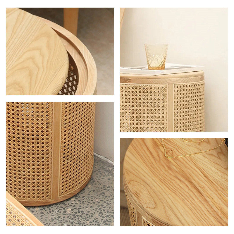 Casaconer | 完成品・ナイトテーブル・サイドテーブル・ベッドサイドチェスト・ベッドサイド・木製・収納・おしゃれ・コンセント・引き出し・シンプル・モダン・ナチュラル・寝室収納・読書・スリム・コンパクト・ダークブラウン・ナチュラル