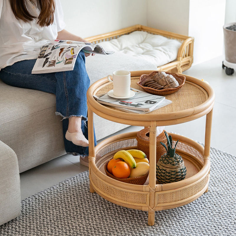 Casaconer | センターテーブル・ラタン・ナチュラル・北欧・シンプル・リビングテーブル・リビング